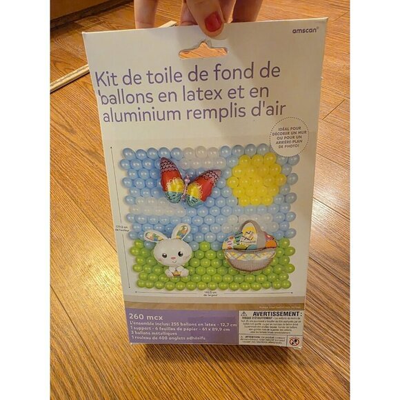 Amscan Easter Balloon Backdrop Kit 260 pieces 71" x 75" Spring Latex Foil NEW - Picture 6 of 6